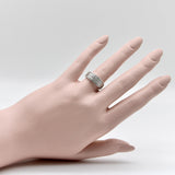 Art Deco 18K Gold Triple Row Pave Diamond Band Kirsten's Corner