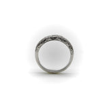 Art Deco 18K Gold Triple Row Pave Diamond Band Kirsten's Corner