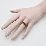 14K Gold Vintage Topaz and Ruby Ring Ring Kirsten's Corner Jewelry