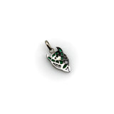 Art Deco Platinum Diamond and Emerald Devil Pendant pendant, Charm Kirsten's Corner