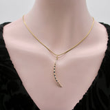 Victorian 14K Gold Sapphire and Pearl Crescent Moon Pendant Pendant, Charm Kirsten's Corner