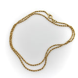 Vintage Italian 18K Gold Bright Cut Work Woven Snake Chain