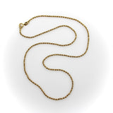 Vintage Italian 18K Gold Bright Cut Work Woven Snake Chain