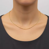 Vintage Italian 18K Gold Bright Cut Work Woven Snake Chain Chain Kirsten's Corner