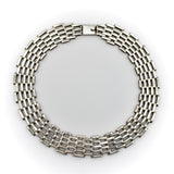 Vintage Sterling Silver Taxco Wide-Link Collar Necklace