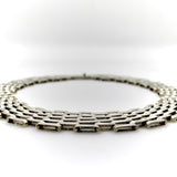 Vintage Sterling Silver Taxco Wide-Link Collar Necklace