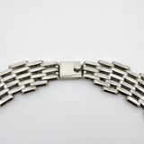 Vintage Sterling Silver Taxco Wide-Link Collar Necklace