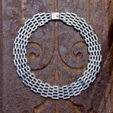 Vintage Sterling Silver Taxco Wide-Link Collar Necklace