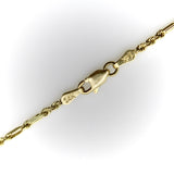 Vintage 14K Gold Bar Link and Rope Chain