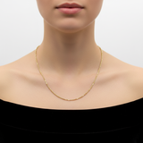 Vintage 14K Gold Bar Link and Rope Chain