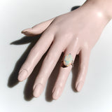 Art Deco Platinum Opal Cabochon Ring Ring Kirsten's Corner