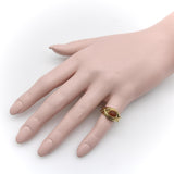 Vintage Tiffany & Co. 18K Gold Crossover Citrine Cabochon Ring Tiffany & Co.