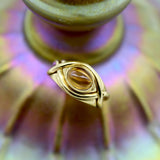 Vintage Tiffany & Co. 18K Gold Crossover Citrine Cabochon Ring Tiffany & Co.