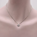 Platinum and Diamond Quatrefoil Vintage Pendant Necklace pendant, Charm Kirsten's Corner
