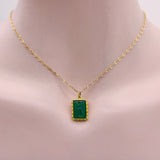 22K Gold and Green Chalcedony Intaglio of Zoroaster pendant, Charm Kirsten's Corner
