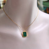 22K Gold and Green Chalcedony Intaglio of Zoroaster pendant, Charm Kirsten's Corner