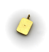 22K Gold and Green Chalcedony Intaglio of Zoroaster pendant, Charm Kirsten's Corner