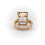Vintage 14K Rose Gold Emerald Cut Morganite Ring Kirsten's Corner