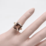 Vintage 14K Rose Gold Emerald Cut Morganite Ring Kirsten's Corner