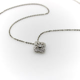 Platinum and Diamond Quatrefoil Vintage Pendant Necklace pendant, Charm Kirsten's Corner