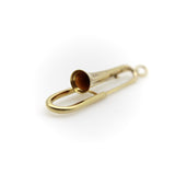 Vintage 14K Gołd Mechanical Slide Trombone Pendant Pendant Kirsten's Corner