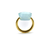 22K Gold Marie-Hélène de Taillac Milky Aquamarine Cabochon Ring jewelry Kirsten's Corner