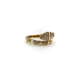 Vintage 14K Gold Diamond Snake Bypass Ring RING Kirsten's Corner