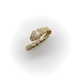 Vintage 14K Gold Diamond Snake Bypass Ring RING Kirsten's Corner