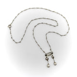 Edwardian Platinum Old Mine Cut Diamond Negligee Necklace Necklace Kirsten's Corner