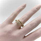 Vintage 14K Gold Diamond Snake Bypass Ring RING Kirsten's Corner