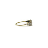 Edwardian Three-Stone Old European Diamond Ring in 14K Gold and Platinum RING Kirsten's Corner