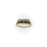 Edwardian Three-Stone Old European Diamond Ring in 14K Gold and Platinum RING Kirsten's Corner