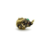 Gilt Silver Russian Elephant with Diamond, Emerald, and Rubies Pendant Charm pendant, Charm Kirsten's Corner