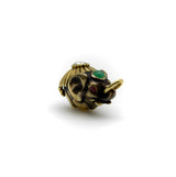 Gilt Silver Russian Elephant with Diamond, Emerald, and Rubies Pendant Charm pendant, Charm Kirsten's Corner