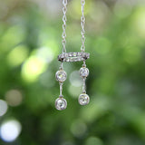 Edwardian Platinum Old Mine Cut Diamond Negligee Necklace