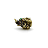 Gilt Silver Russian Elephant with Diamond, Emerald, and Rubies Pendant Charm pendant, Charm Kirsten's Corner