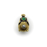 Gilt Silver Russian Elephant with Diamond, Emerald, and Rubies Pendant Charm pendant, Charm Kirsten's Corner