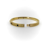 Victorian 14K Gold Greek Key Design Bracelet with Sapphires Bracelet Kirsten's Corner