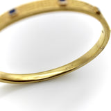 Victorian 14K Gold Greek Key Design Bracelet with Sapphires Bracelet Kirsten's Corner