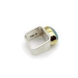 Modernist 18K Gold and Sterling Silver Ofiesh Aquamarine Ring RING Kirsten's Corner