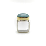 Modernist 18K Gold and Sterling Silver Ofiesh Aquamarine Ring RING Kirsten's Corner