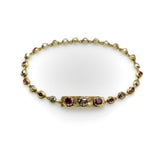 Georgian 14K Gold Diamond Ruby Bracelet jewelry Kirsten's Corner