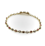 Georgian 14K Gold Diamond Ruby Bracelet jewelry Kirsten's Corner