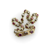 Georgian 14K Gold Diamond Ruby Bracelet jewelry Kirsten's Corner