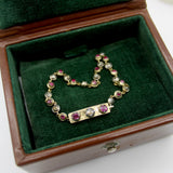 Georgian 14K Gold Diamond Ruby Bracelet jewelry Kirsten's Corner