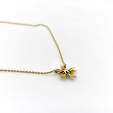 French 18K Gold Mid-Century Flower Pendant Necklace Necklace Kirsten's Corner