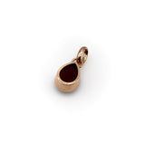 14K Rose Gold Garnet Teardrop Pendant pendant, Charm Kirsten's Corner
