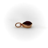 14K Rose Gold Garnet Teardrop Pendant pendant, Charm Kirsten's Corner