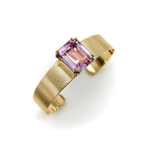 Vintage Signature 14K Gold and Kunzite Cuff Bracelet Bracelet Kirsten's Corner