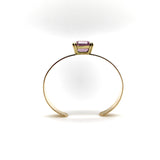 Vintage Signature 14K Gold and Kunzite Cuff Bracelet Bracelet Kirsten's Corner
